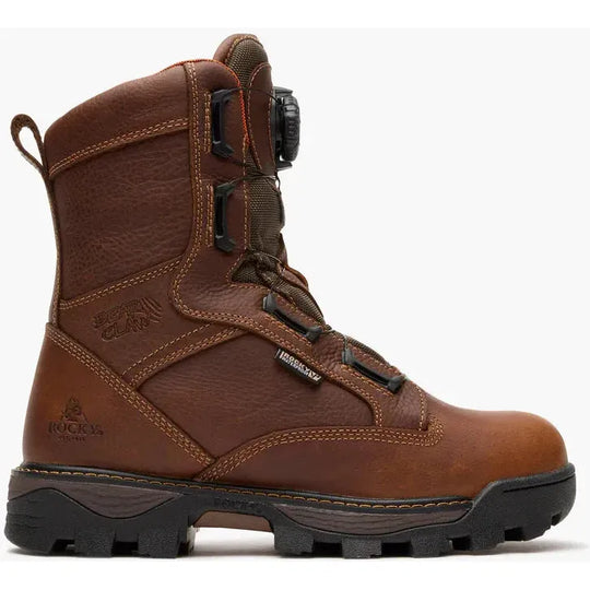 Rocky Men's BearClaw 9" WP 800 Insulated Hunting Boot- Brown- RKS0697 8.0 / Medium / Brown - Overlook Boots