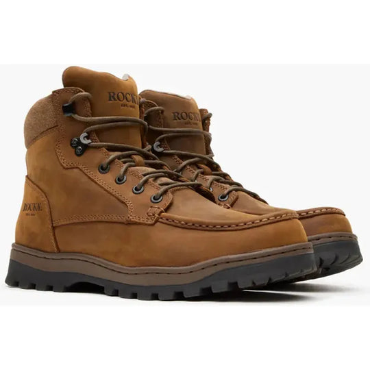 Rocky Men's Outback LTE 6" Moc Toe Hiker Outdoor Boot - Brown - RKS0704 - Overlook Boots