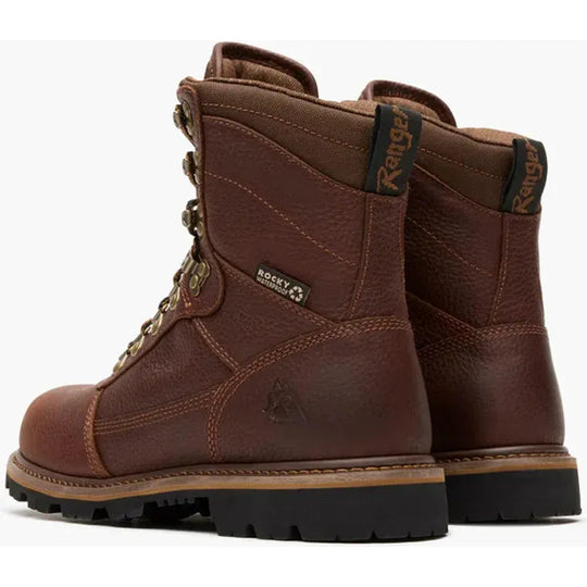 Rocky Men's Ranger 8" Waterproof Lace Up Outdoor Work Boot - Brown - RKS0709 - Overlook Boots