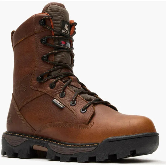 Rocky Men's BearClaw 9" WP 400G Insulated Hunting Boot - Brown - RKS0696 8 / Medium / Brown - Overlook Boots