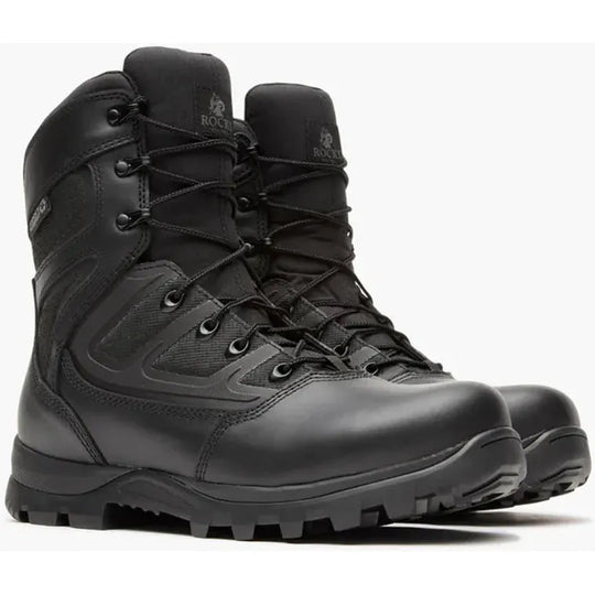 Rocky Men's Enforcer 8" Waterproof Slip Resist Public Service Duty Boot - Black - RKD0137 8 / Medium / Black - Overlook Boots