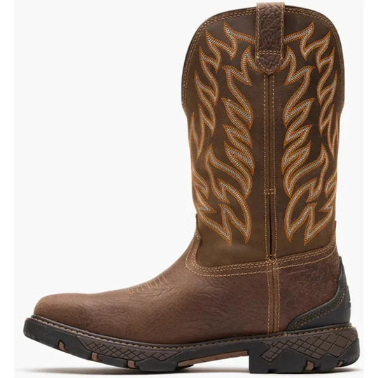 Rocky Men's Ironhawk 12" Square Toe Waterproof Western Work Boot - Brown - RKW0467 - Overlook Boots