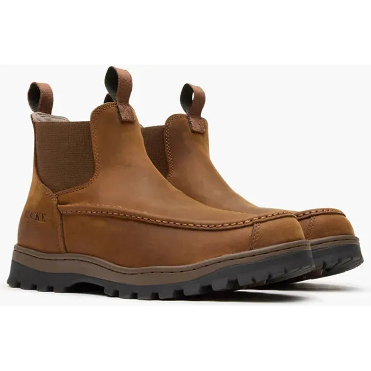 Rocky Men's Outback LTE 5" Moc Toe Chelsea Outdoor Boot - Brown - RKS0706 - Overlook Boots