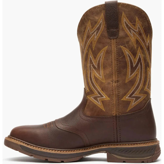 Rocky Men's Ride Lte 11" Waterproof Slip Resist Western Work Boot- Brown- RKW0476 - Overlook Boots