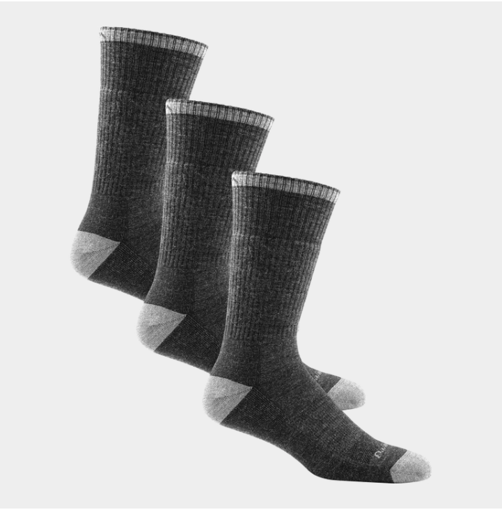 Men's Darn Tough John Henry Boot Midweight Work Sock 3-Pack - Gravel Medium / Gravel - Overlook Boots
