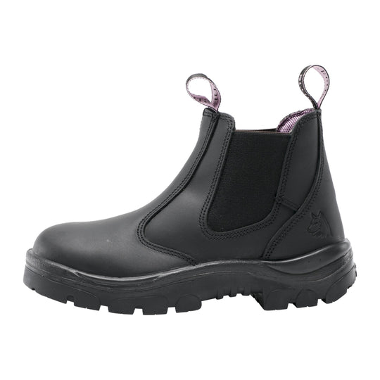 Steel Blue Women's Hobart 6" Soft Toe Water Resistant Chelsea Work Boot - Black - 810891 - Inside - Overlook Boots