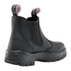 Steel Blue Women's Hobart 6" Soft Toe Water Resistant Chelsea Work Boot - Black - 810891 - Rear Angle - Overlook Boots