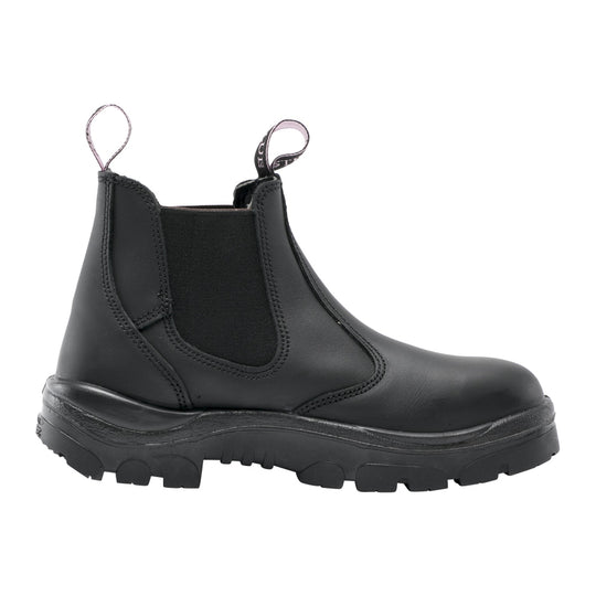 Steel Blue Women's Hobart 6" Soft Toe Water Resistant Chelsea Work Boot - Black - 810891 - Side - Overlook Boots