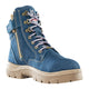Steel Blue Women's Southern Cross Zip 6" Steel Toe Water Resistant Side Zip Work Boot - Blue - 812861 - Front Angle - Overlook Boots