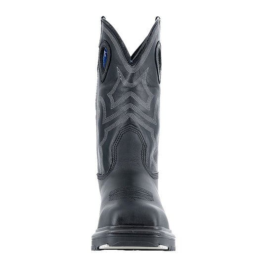 Steel Blue Men's Blue Heeler 10" Steel Toe Waterproof Western Work Boot - Black - 813945 - Front - Overlook Boots