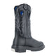 Steel Blue Men's Blue Heeler 10" Steel Toe Waterproof Western Work Boot - Black - 813945 - Rear Angle - Overlook Boots