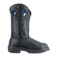 Steel Blue Men's Blue Heeler 10" Steel Toe Waterproof Western Work Boot - Black - 813945 - Side Profile - Overlook Boots