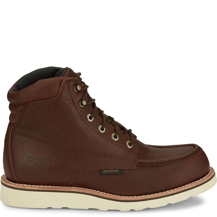 Chippewa Men's Edge Walker 6" Moc Toe WP Lace Up Work Boot - 25341  - Overlook Boots