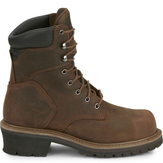 Chippewa Men's Hador 8" Steel Toe Logger Work Boot - 55026  - Overlook Boots