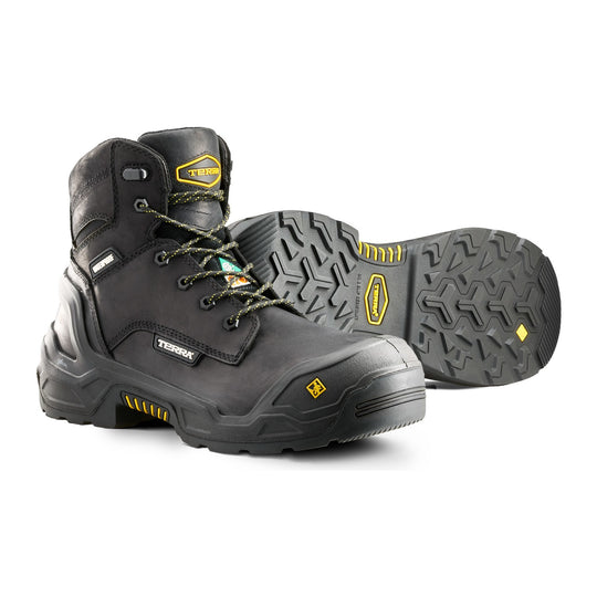 Terra Men's Exile 25 6" Composite Toe Waterproof Safety Work Boot - Black - 1009BK - Pair - Overlook Boots