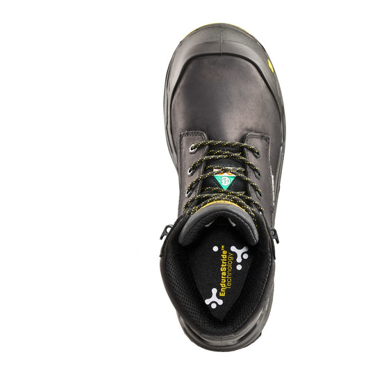 Terra Men's Exile 25 6" Composite Toe Waterproof Safety Work Boot - Black - 1009BK - Top View - Overlook Boots