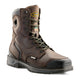 Terra Men's Stockton Square Toe 8" Composite Toe Waterproof Safety Work Boot - Dark Brown - 1099DB - Front Angle - Overlook Boots