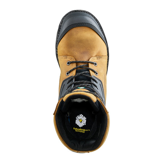 Terra Men's Sentinel 8" Composite Toe Waterproof 200G Insulated Safety Work Boot - Tan - 1169TN - Top View - Overlook Boots