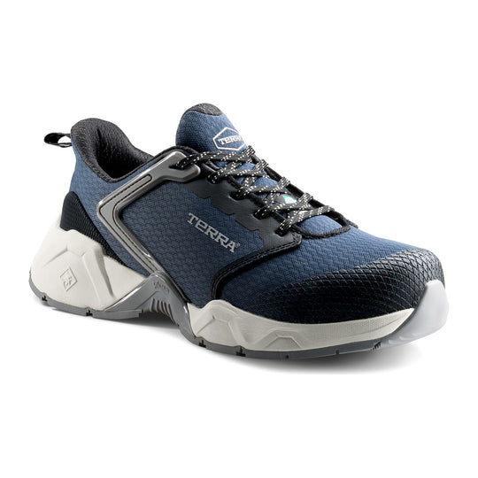 Terra Men's Vector Composite Toe Athletic Safety Work Shoe - Navy - 1276NV - Front Angle - Overlook Boots