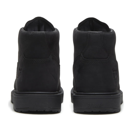 Timberland PRO Men's Power Shift Slip-Resistant Soft Toe Chukka Work Boot - Black - TB0A41MGEPV - Back View - Overlook Boots