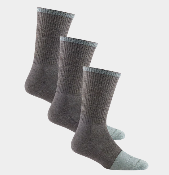 Women's Darn Tough RTR Boot Midweight Work Sock Sock 3-Pack - Shale Small / Graphite - Overlook Boots