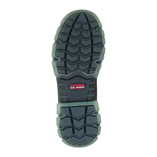 Wolverine Men's DuraShocks SR Icon Derrick Wellington CarbonMAX Composite Toe Waterproof Pull On Work Boot - Dark Coffee - W261087 - Outsole - Overlook Boots