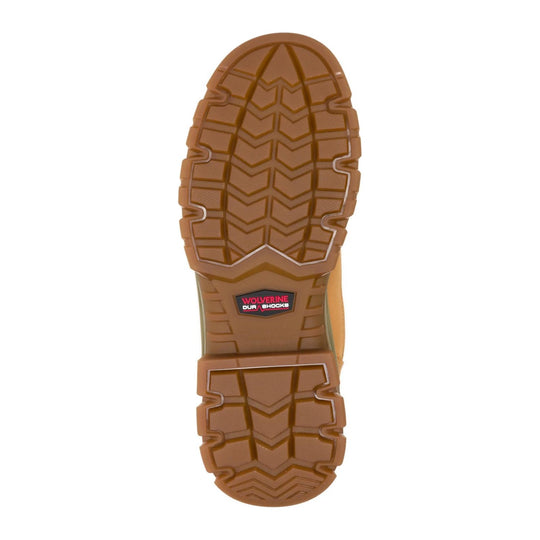 Wolverine Men's DuraShocks SR Icon Insulated 6" CarbonMAX Composite Toe Waterproof 400G Insulated Work Boot - Wheat - W261093 - Outsole - Overlook Boots