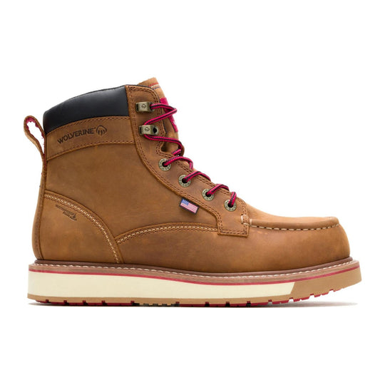 Wolverine Men's Loader USA-Built DuraShocks Soft Toe Waterproof Work Boot - Trail - W260098 - Side Profile - Overlook Boots