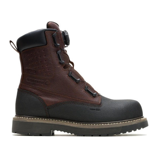 Wolverine Men's Reloader 8" BOA CarbonMAX Composite Toe Waterproof Work Boot - Dark Chocolate - W261120 - Side Profile - Overlook Boots