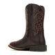 Wolverine Men's Wheatland Saddle Series Soft Toe Western Pull On Work Boot - Clove - W260039 - Rear Angle - Overlook Boots