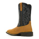 Wolverine Men's Wheatland Saddle Series Soft Toe Western Pull On Work Boot - Wheat - W260037 - Rear Angle - Overlook Boots