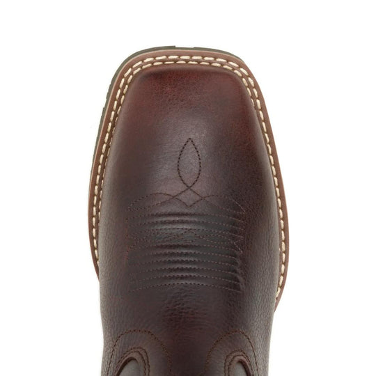Wolverine Men's Wheatland Saddle Series Steel Toe Western Pull On Work Boot - Clove - W261130 - Top View - Overlook Boots