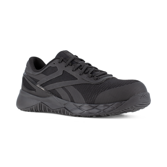 Reebok Women's Nanoflex TR Composite Toe Athletic Work Shoe - Black - RB331 6.0 / Medium / Black - Overlook Boots