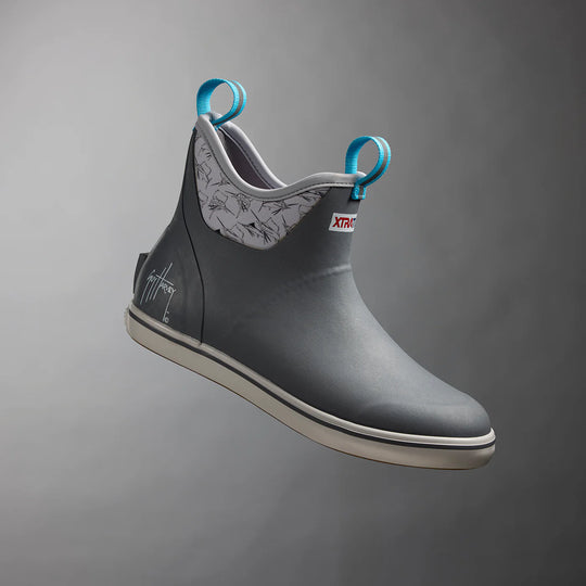 Xtratuf Ankle Deck Boot Men's 7" Waterproof Outdoor Boot - Grey - XMABGHSS