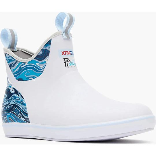 Xtratuf Women's Ankle Waterproof Slip Resist Deck Boot- White- XWAB105F 5 / Medium / White - Overlook Boots