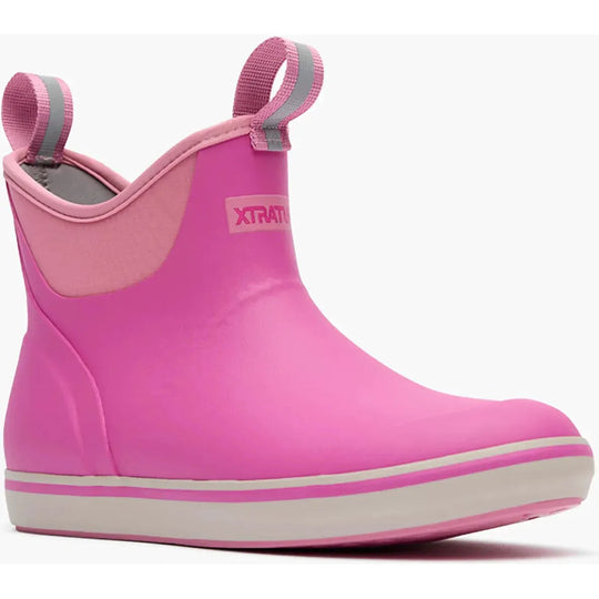 Xtratuf Women's Ankle Waterproof Slip Resistant Deck Boot- Rose- XWAB402 5 / Medium / Navy - Overlook Boots