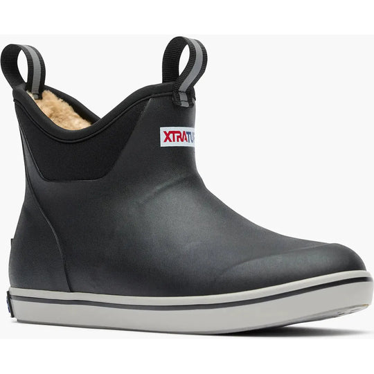 Xtratuf Women's Fleece Lined Waterproof Ankle Deck Boot- Black- XWAB000T 5 / Medium / Black - Overlook Boots
