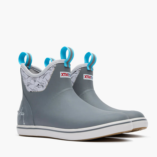 Xtratuf Ankle Deck Boot Men's 7" Waterproof Outdoor Boot - Grey - XMABGHSS