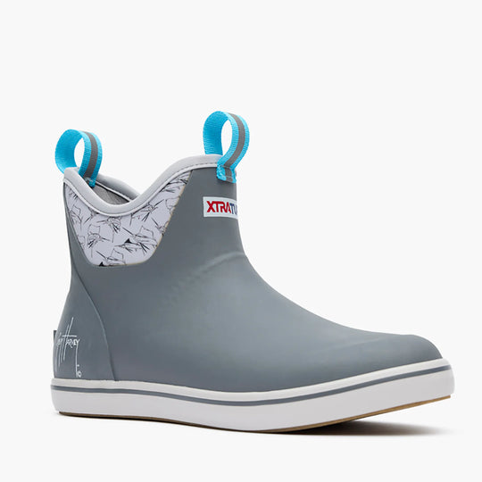 Xtratuf Ankle Deck Boot Men's 7" Waterproof Outdoor Boot - Grey - XMABGHSS