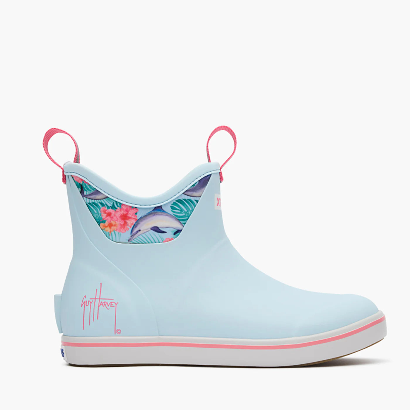 Xtratuf Ankle Deck Boot Women's 6" WP Outdoor Boot - Light Blue - XWABGH21 5 / Medium / Blue / Navy - Overlook Boots