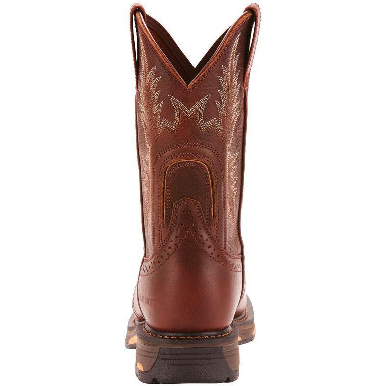 Ariat Men's WorkHog Pull-On 10" Soft Toe Western Work Boot - Copper - 10001187  - Overlook Boots