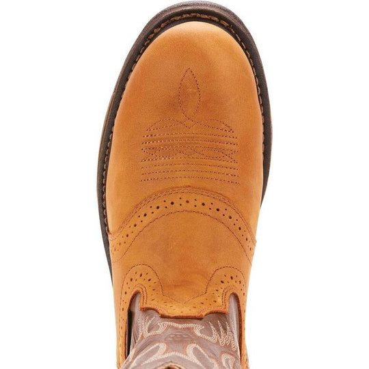 Ariat Men's WorkHog Pull-On Ct 10" Composite Toe Western Work Boot- Bark - 10001191 - Overlook Boots