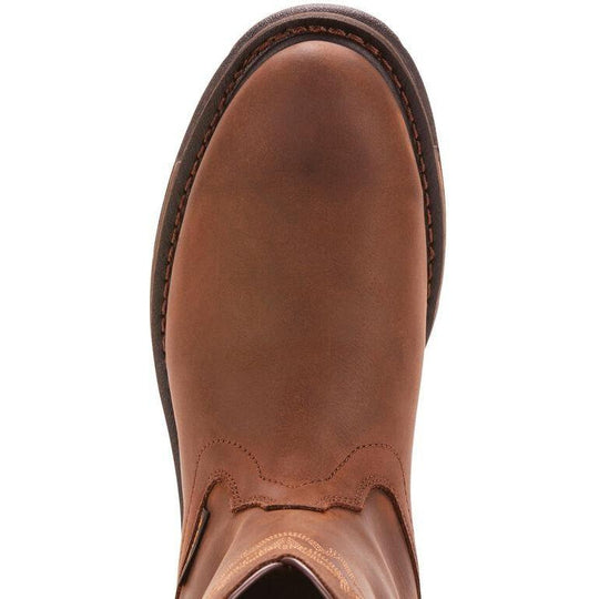 Ariat Men's WorkHog 10" Soft Toe Waterproof Western Work Boot - Oily Brown - 10001198 - Overlook Boots