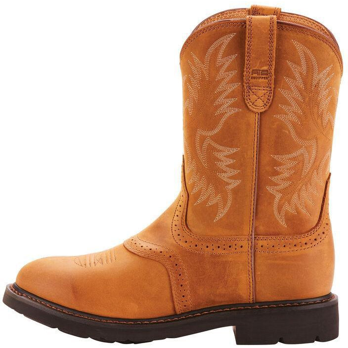Ariat Men's Sierra Saddle 10" Soft Toe Pull-On Western Work Boot - 10002304  - Overlook Boots