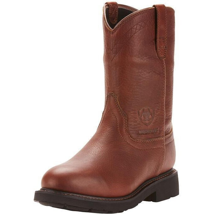 Ariat Men's Sierra 10" Soft Toe WP Work Boot - Sunshine - 10002385 7 / Medium / Brown - Overlook Boots