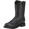 Ariat Men's Sierra 10" Soft Toe Pull-On Western Work Boot - Black - 10002422 7.0 / Medium / Black - Overlook Boots