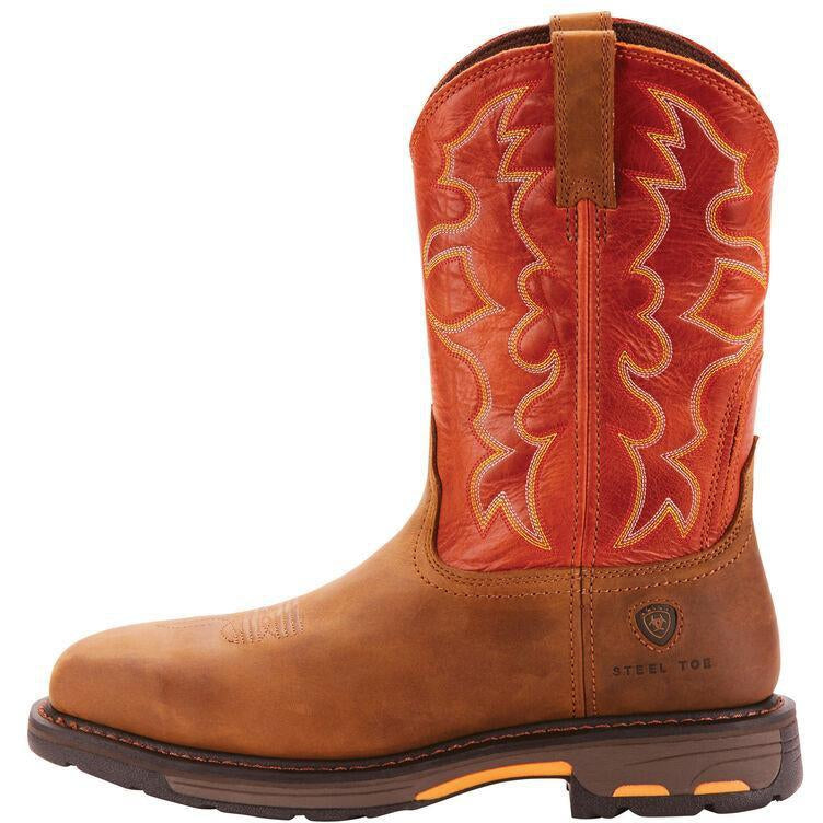 Ariat Men's WorkHog 11" Wide Square Stl Toe Western Work Boot- Earth- 10006961  - Overlook Boots