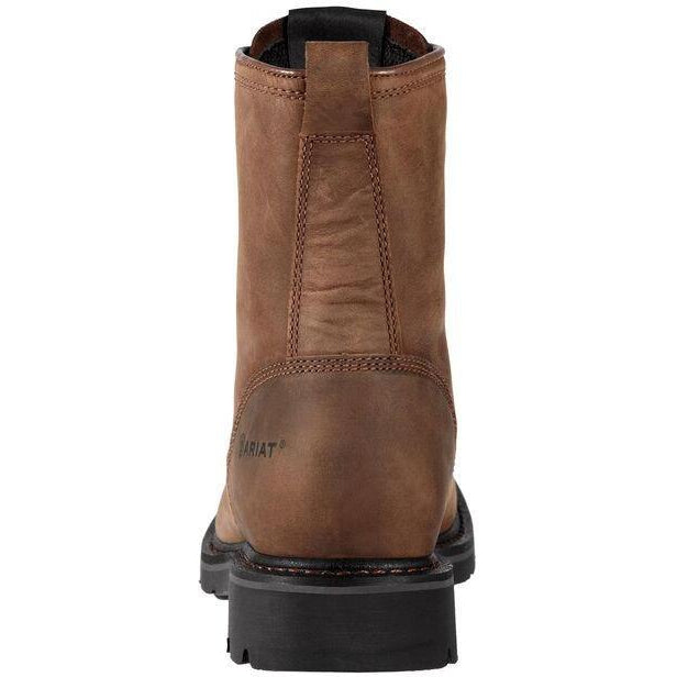 Ariat Men's Cascade 8" Wide Square Stl Toe Western Work Boot- Brown - 10011917  - Overlook Boots