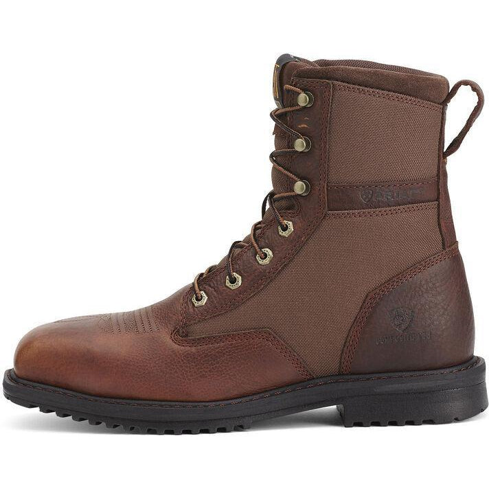 Ariat Men's RigTek 8" Wide Comp Toe Western Work Boot- Brown - 10012927  - Overlook Boots