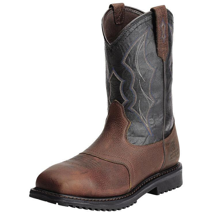 Ariat Men's RigTek 11" Wide Square Comp Toe WP Western Work Boot - 10012932 7 / Medium / Brown - Overlook Boots